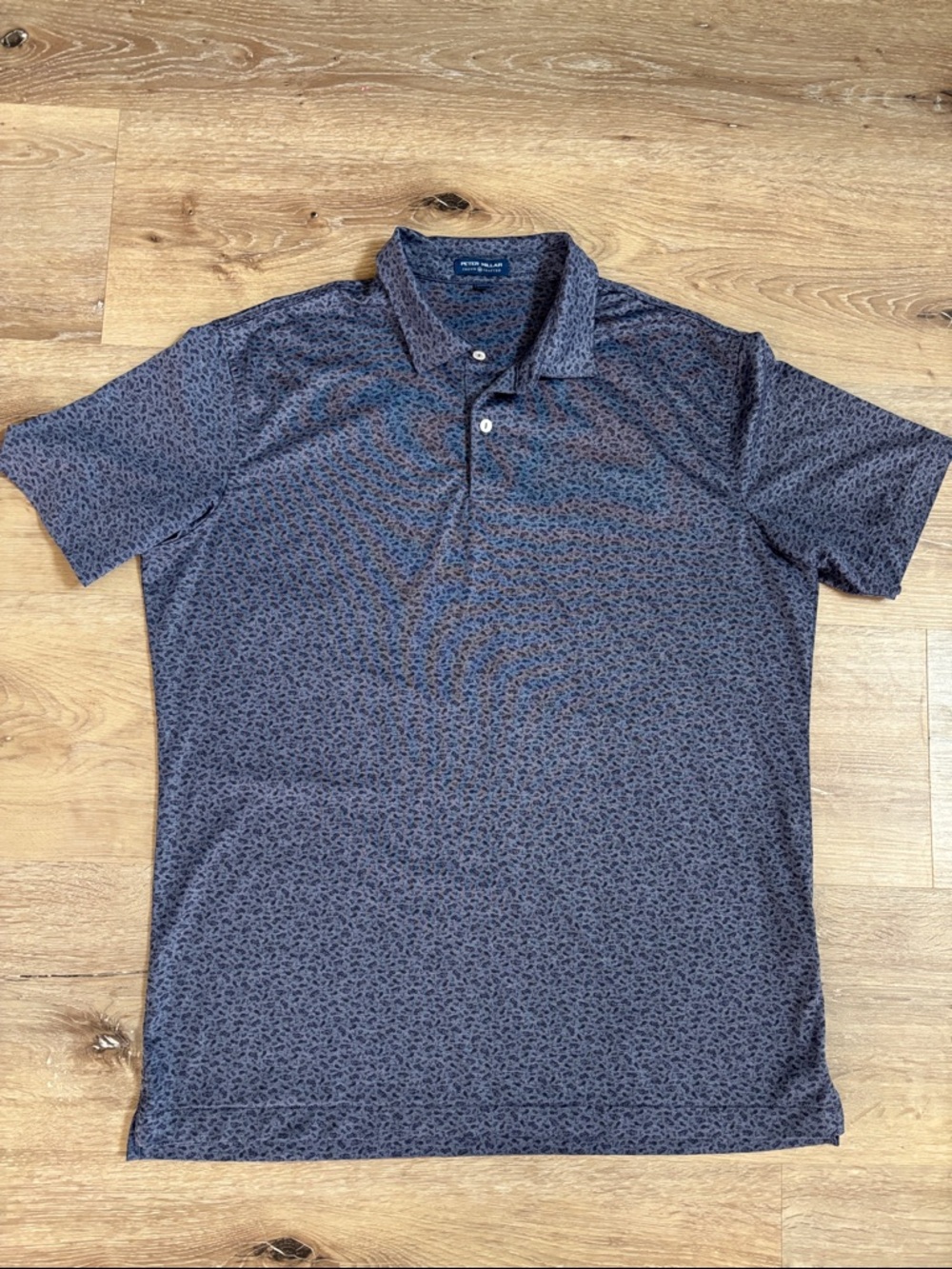 Peter Millar Crown Crafted Men’s Large, all over print, performance golf polo